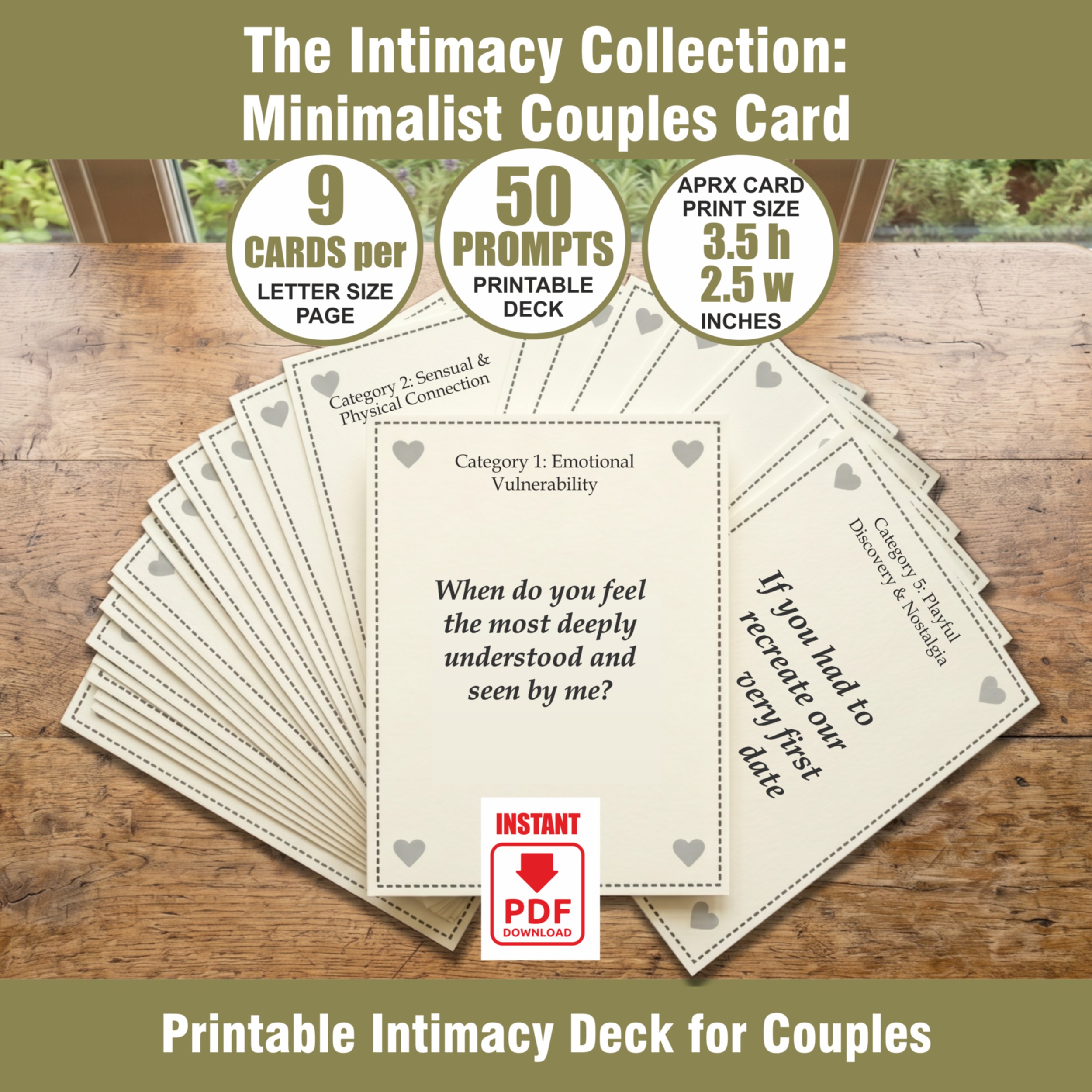 The Intimacy Collection: Minimalist Couples Card Game PDF